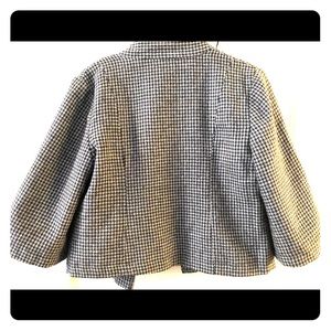 Houndstooth bolero cropped jacket.